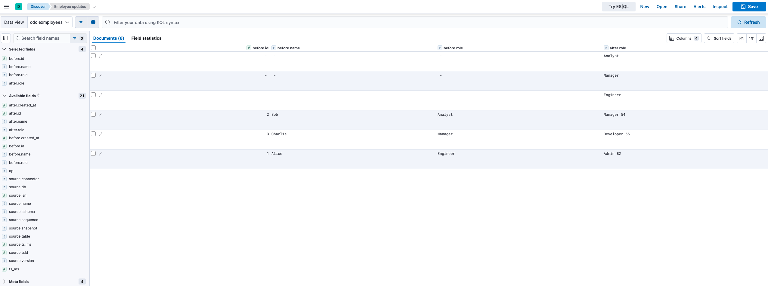 Lookup data in Kibana